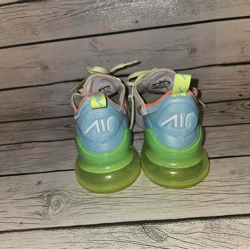 Nike Air Max 270 Blue Gaze Barely Volt CJ9940-400 Youth Size 6.5